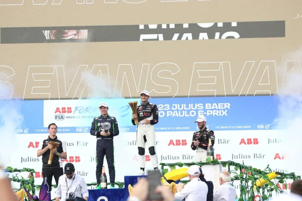 New Zealander Mitch Evans Wins Sao Paulo Formula Prix 2023 — Stock Photo, Image