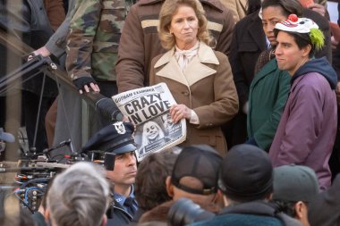 New York 'ta ünlüler görülmüş. 26 Mart 2023, New York, New York, ABD: Joker 'in film setinde genel görüş: New York Yüksek Mahkemesi tarafından 26 Mart 2023 tarihinde New York City' de Folie a Deux.