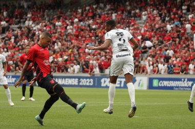 Paranaense Futbol Şampiyonası: Athletico PR Maringa 'ya karşı. 26 Mart 2023, Curitiba, Parana, Brezilya: Atlhetico PR ve Maringa arasındaki futbol maçı 2023 Paranaense Futbol Şampiyonası 'nın ikinci ayağı için geçerli