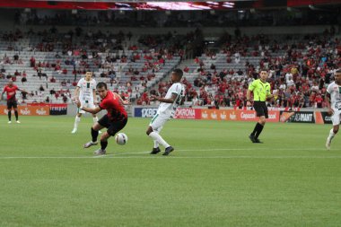 Paranaense Futbol Şampiyonası: Athletico PR Maringa 'ya karşı. 26 Mart 2023, Curitiba, Parana, Brezilya: Atlhetico PR ve Maringa arasındaki futbol maçı 2023 Paranaense Futbol Şampiyonası 'nın ikinci ayağı için geçerli