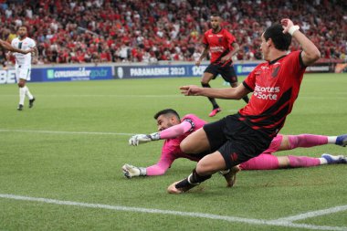 Paranaense Futbol Şampiyonası: Athletico PR Maringa 'ya karşı. 26 Mart 2023, Curitiba, Parana, Brezilya: Atlhetico PR ve Maringa arasındaki futbol maçı 2023 Paranaense Futbol Şampiyonası 'nın ikinci ayağı için geçerli
