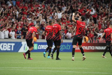 Paranaense Futbol Şampiyonası: Athletico PR Maringa 'ya karşı. 26 Mart 2023, Curitiba, Parana, Brezilya: Atlhetico PR ve Maringa arasındaki futbol maçı 2023 Paranaense Futbol Şampiyonası 'nın ikinci ayağı için geçerli