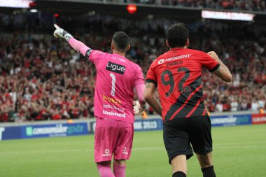 Paranaense Futbol Şampiyonası: Athletico PR Maringa 'ya karşı. 26 Mart 2023, Curitiba, Parana, Brezilya: Atlhetico PR ve Maringa arasındaki futbol maçı 2023 Paranaense Futbol Şampiyonası 'nın ikinci ayağı için geçerli
