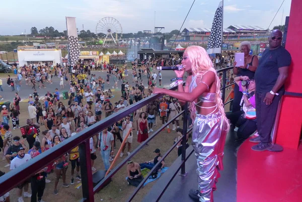 Sophia Brezilya Daki Lollapalooza 2023 Müzikal Show Gösteri Yapıyor Mart — Stok fotoğraf