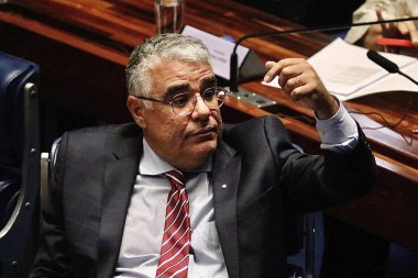 Brasilia 'daki Senato Toplantısı. 29 Mart 2023, Brasilia, Federal Bölge, Brezilya: Brezilya Federal Senatosu Genel Kurulu 'nda 29 Mart Çarşamba günü, Senato Başkanı Rodrigo Pacheco' nun da katılımıyla Brezilya 'da, 