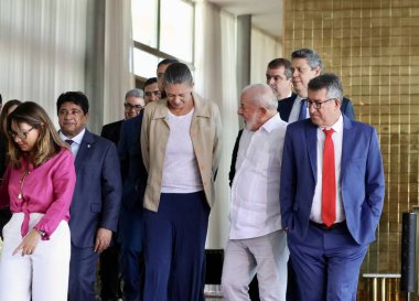 (SPO) Lula, Avustralya ve Yeni Zelanda 2023 FIFA Dünya Kupası 'nın sunumuna katılmıştır. 30 Mart 2023, Brezilya Federal Bölgesi: Brezilya Cumhurbaşkanı Luiz Inacio Lula da Silva (PT)