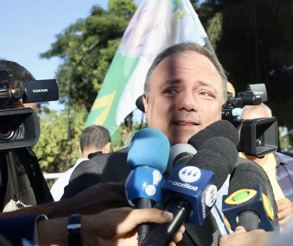 Pro Bolsonaristas Verzamelden Zich Komst Van Voormalige Braziliaanse President Bolsonaro — Stockfoto