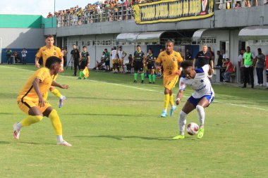 Amazoense Futbol Şampiyonası: Amazonlara karşı Nacional. 1 Nisan 2023, Amazona, Manaus, Brezilya: Carlos Zamith stadyumunda tartışmalı bir hareketle, Amazonlar ve Nacional Cumartesi günü 0-0 berabere kaldılar (01))