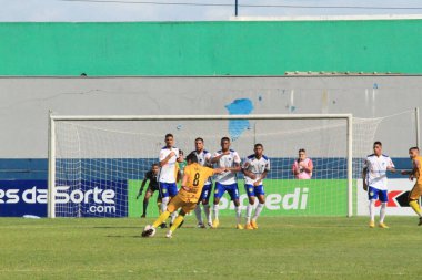 Amazoense Futbol Şampiyonası: Amazonlara karşı Nacional. 1 Nisan 2023, Amazona, Manaus, Brezilya: Carlos Zamith stadyumunda tartışmalı bir hareketle, Amazonlar ve Nacional Cumartesi günü 0-0 berabere kaldılar (01))
