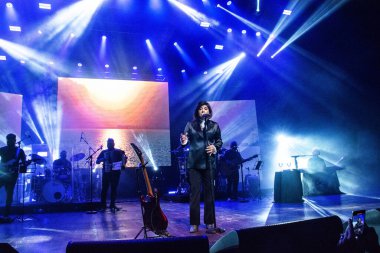 Roberta Miranda Sao Paulo 'da canlı performans sergiliyor. 01 Nisan 2023, Sao Paulo, Brezilya: Brezilyalı şarkıcı Roberta Miranda ve Jose Augusto, Vibra Sao Paulo 'nun sahnesinde ilk kez Romantik Turneye çıktılar.)