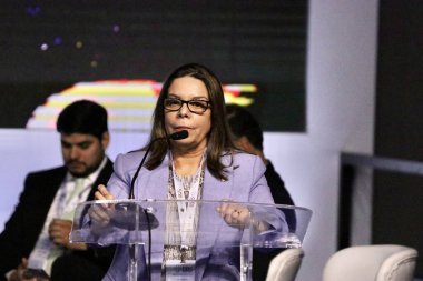 (CEIS Sağlık Ekonomik Endüstriyel Kompleksi Yönetim Grubu 'nun yeniden inşası. 3 Nisan 2023, Brasilia, Federal Bölge, Brezilya: Sağlık Bakanı, Nisia Trindade ve Brezilya Başkan Yardımcısı Geraldo Alckmin