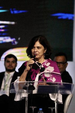 (CEIS Sağlık Ekonomik Endüstriyel Kompleksi Yönetim Grubu 'nun yeniden inşası. 3 Nisan 2023, Brasilia, Federal Bölge, Brezilya: Sağlık Bakanı, Nisia Trindade ve Brezilya Başkan Yardımcısı Geraldo Alckmin