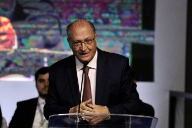 (CEIS Sağlık Ekonomik Endüstriyel Kompleksi Yönetim Grubu 'nun yeniden inşası. 3 Nisan 2023, Brasilia, Federal Bölge, Brezilya: Sağlık Bakanı, Nisia Trindade ve Brezilya Başkan Yardımcısı Geraldo Alckmin