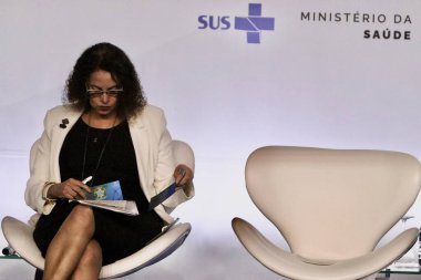 (CEIS Sağlık Ekonomik Endüstriyel Kompleksi Yönetim Grubu 'nun yeniden inşası. 3 Nisan 2023, Brasilia, Federal Bölge, Brezilya: Sağlık Bakanı, Nisia Trindade ve Brezilya Başkan Yardımcısı Geraldo Alckmin