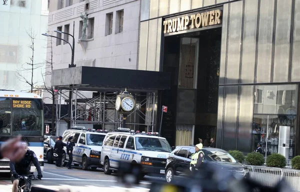 Donald Trump Deixa Trump Tower Para Tribunal Criminal Manhattan Nova — Fotografia de Stock