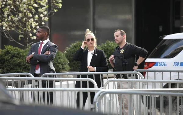 Donald Trump Odjíždí Trump Tower Manhattanskému Trestnímu Soudu New Yorku — Stock fotografie