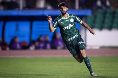 Bolivar ve Palmeiras arasındaki Libertadores Kupası. 5 Nisan 2023, La Paz, Bolivya: Bolivar taraftarları Bolivar ile Palmeiras arasında oynanan Conmebol Libertadores futbol maçında, 5 Nisan Çarşamba günü Hernando Siles Stadyumu 'nda oynanan ilk etapta Bolivar taraftarları