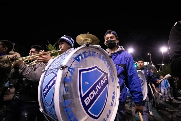 Copa Libertadores Entre Bolívar Palmeiras Abril 2023 Paz Bolivia Aficionados —  Fotos de Stock
