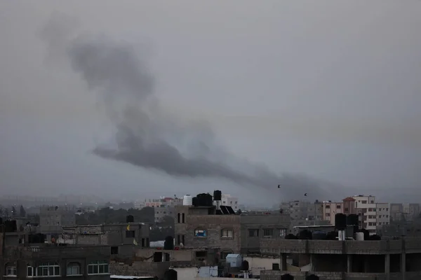 Bombardeio Alvos Pertencentes Facções Palestinas Gaza Abril 2023 Gaza Palestina — Fotografia de Stock