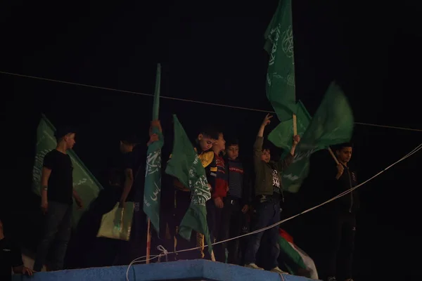 Gazze Deki Hamas Hareketi Akşam Namazından Sonra Gazze Şeridi Ndeki — Stok fotoğraf
