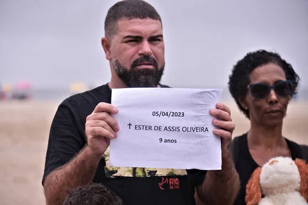 Int Ong Promove Protesto Contra Morte Ester Oliveira Morto Praia — Fotografia de Stock