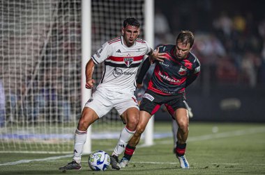 Brezilya Kupası: Sao Paulo Ituano 'ya karşı. 11 Nisan 2023, Sao Paulo, Brezilya: 2023 Copa do Brasil Brezilya Kupası 'nın Cicero Pompeu de Toledo Stadyumu' nda (Morumbi) düzenlenen üçüncü etabın ilk ayağı için geçerli olan Sao Paulo ve Ituano arasındaki futbol maçı.)