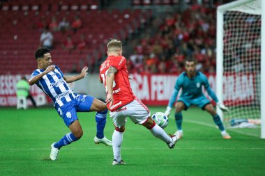 Brezilya Kupası: Uluslararası CSA 'ya karşı. 11 Nisan 2023, Porto Alegre, Rio Grande do Sul, Brezilya: 2023 Copa do Brasil, Beira-Rio Stadyumu 'nda düzenlenen 