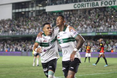 Brezilya Kupası: Coritiba, Sport Recife 'ye karşı. 12 Nisan 2023, Curitiba, Parana, Brezilya: Coritiba ile Sport Recife arasındaki futbol maçı, Couto Pereira Stadyumu 'nda Copa do Brasil' in üçüncü turu için geçerlidir. Oyun 3-3 bitti.. 