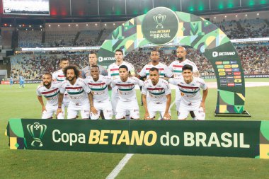 Brezilya Kupası: Fluminense Paysandu 'ya karşı. 12 Nisan 2023, Rio de Janeiro, Brezilya: Fluminense ve Paysandu arasındaki futbol maçı, Mario Filho Stadyumu 'nda (Maracana) düzenlenen 