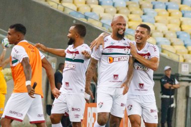 Brezilya Kupası: Fluminense Paysandu 'ya karşı. 12 Nisan 2023, Rio de Janeiro, Brezilya: Fluminense ve Paysandu arasındaki futbol maçı, Mario Filho Stadyumu 'nda (Maracana) düzenlenen 