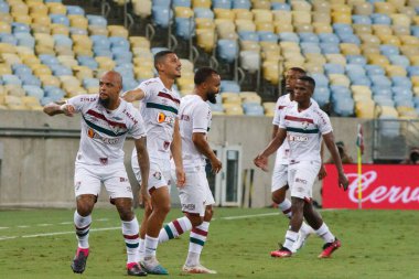 Brezilya Kupası: Fluminense Paysandu 'ya karşı. 12 Nisan 2023, Rio de Janeiro, Brezilya: Fluminense ve Paysandu arasındaki futbol maçı, Mario Filho Stadyumu 'nda (Maracana) düzenlenen 