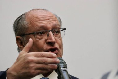 ABDIB Forumu 2023 Brezilya Cumhuriyeti Başkan Yardımcısı Geraldo Alckmin ile açılıyor. 11 Nisan 2023. Brasilia, Distrito Federal, Brezilya: Brezilya Cumhuriyeti Başkan Yardımcısı Geraldo Alckmin. (PSB) 