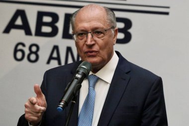 ABDIB Forumu 2023 Brezilya Cumhuriyeti Başkan Yardımcısı Geraldo Alckmin ile açılıyor. 11 Nisan 2023. Brasilia, Distrito Federal, Brezilya: Brezilya Cumhuriyeti Başkan Yardımcısı Geraldo Alckmin. (PSB) 