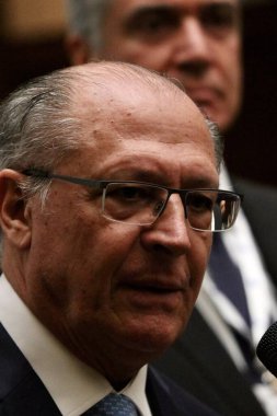 ABDIB Forumu 2023 Brezilya Cumhuriyeti Başkan Yardımcısı Geraldo Alckmin ile açılıyor. 11 Nisan 2023. Brasilia, Distrito Federal, Brezilya: Brezilya Cumhuriyeti Başkan Yardımcısı Geraldo Alckmin. (PSB) 