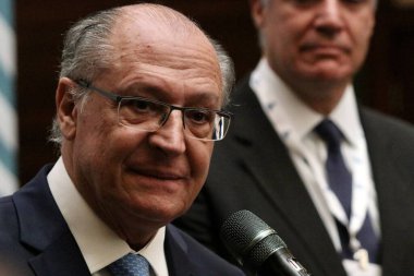 ABDIB Forumu 2023 Brezilya Cumhuriyeti Başkan Yardımcısı Geraldo Alckmin ile açılıyor. 11 Nisan 2023. Brasilia, Distrito Federal, Brezilya: Brezilya Cumhuriyeti Başkan Yardımcısı Geraldo Alckmin. (PSB) 