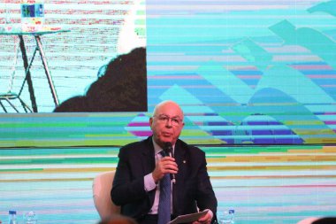 ABDIB Forum 2023, Brezilya Brasilia. 11 Nisan 2023. Brasilia, Distrito Federal, Brezilya: Altyapı ve Üs Endüstrisinin geliştirilmesine ilişkin üç gücün kılavuz ilkeleri - Sivil Saray Bakanı Rui Costa