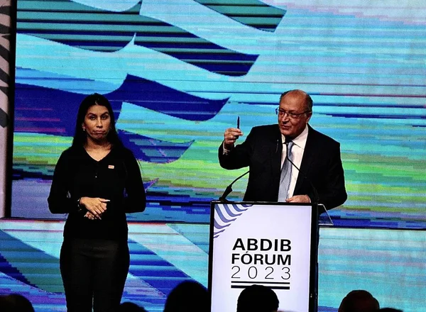 Abdib Forum 2023 Opening Vice President Republic Brazil Geraldo Alckmin — Stock Photo, Image