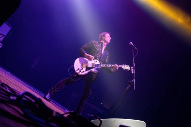 Australian Rock Band Hoodoo Gurus Sao Paulo 'da sahne aldı. 12 Nisan 2023, Sao Paulo, Brezilya: 12 Nisan Çarşamba gecesi, Sao Paulo 'nun güney bölgesinde Avustralyalı rock grubu Hoodoo Gurus' un Vibra Sao Paulo 'da sunumu