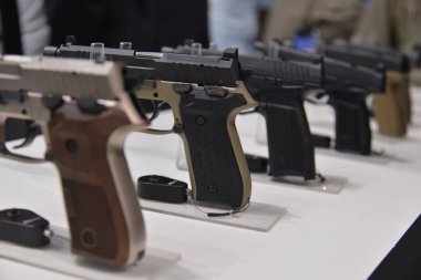 Rio 'da Uluslararası Savunma ve Güvenlik Fuarı. 12 Nisan 2023, Rio de Janeiro, Brezilya: Askeri personel, polis kuvvetleri ve kamu güvenliği yetkililerini hedef alan Riocentro Kongre Merkezi 'nde Savunma ve Güvenlik Fuarı gerçekleşti 