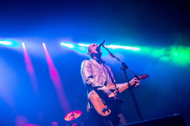 Australian Rock Band Hoodoo Gurus Sao Paulo 'da sahne aldı. 12 Nisan 2023, Sao Paulo, Brezilya: 12 Nisan Çarşamba gecesi, Sao Paulo 'nun güney bölgesinde Avustralyalı rock grubu Hoodoo Gurus' un Vibra Sao Paulo 'da sunumu