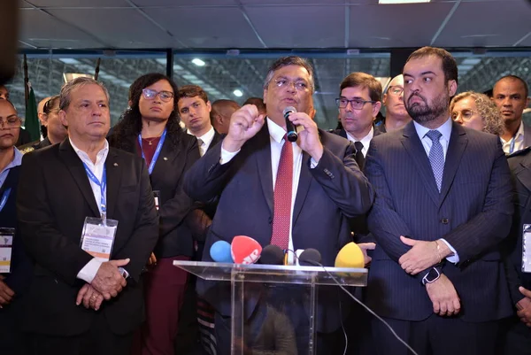 Flavio Diniz Ministro Justicia Seguridad Pública Visita Xiii Feria Internacional — Foto de Stock