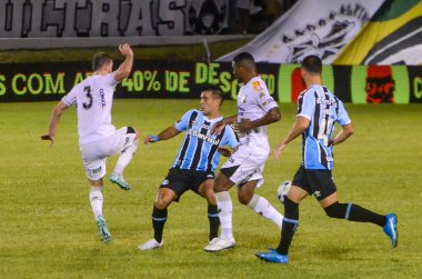 (SPO) Copa do Brasil 'in futbol maçı. 13 Nisan 2023. Natal, Rio Grande do Norte, Brezilya: Gremio karşı ABC (RN) Copa do Brasil 2023 'ün üçüncü safhası için geçerli, Natal' daki Estadio Frasqueirao 'da, bu Perşembe gecesi (13). Paspas.