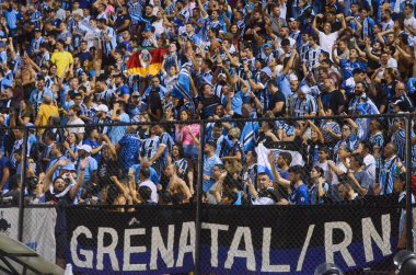 (SPO) Copa do Brasil 'in futbol maçı. 13 Nisan 2023. Natal, Rio Grande do Norte, Brezilya: Gremio karşı ABC (RN) Copa do Brasil 2023 'ün üçüncü safhası için geçerli, Natal' daki Estadio Frasqueirao 'da, bu Perşembe gecesi (13). Paspas.