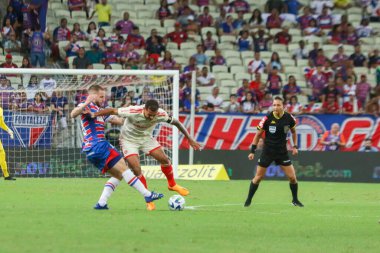 Brezilya Futbol Şampiyonası: Fortaleza ve Internacional. 15 Nisan 2023, Fortaleza, Ceara, Brezilya: Fortaleza ve Internacional arasındaki futbol maçı, Cumartesi günü Fortaleza, Arena Castelao 'daki 2023 Brezilya Futbol Şampiyonası için geçerli.