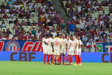 Brezilya Futbol Şampiyonası: Fortaleza ve Internacional. 15 Nisan 2023, Fortaleza, Ceara, Brezilya: Fortaleza ve Internacional arasındaki futbol maçı, Cumartesi günü Fortaleza, Arena Castelao 'daki 2023 Brezilya Futbol Şampiyonası için geçerli.
