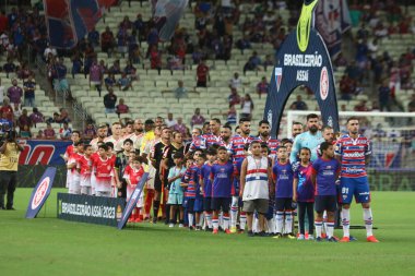 Brezilya Futbol Şampiyonası: Fortaleza ve Internacional. 15 Nisan 2023, Fortaleza, Ceara, Brezilya: Fortaleza ve Internacional arasındaki futbol maçı, Cumartesi günü Fortaleza, Arena Castelao 'daki 2023 Brezilya Futbol Şampiyonası için geçerli.