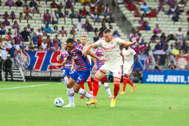 Brezilya Futbol Şampiyonası: Fortaleza ve Internacional. 15 Nisan 2023, Fortaleza, Ceara, Brezilya: Fortaleza ve Internacional arasındaki futbol maçı, Cumartesi günü Fortaleza, Arena Castelao 'daki 2023 Brezilya Futbol Şampiyonası için geçerli.