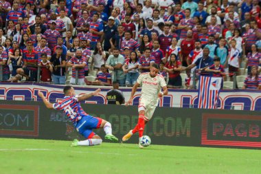 Brezilya Futbol Şampiyonası: Fortaleza ve Internacional. 15 Nisan 2023, Fortaleza, Ceara, Brezilya: Fortaleza ve Internacional arasındaki futbol maçı, Cumartesi günü Fortaleza, Arena Castelao 'daki 2023 Brezilya Futbol Şampiyonası için geçerli.