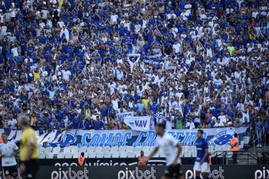 Brezilya Futbol Şampiyonası: Korintliler Cruzeiro 'ya karşı. 16 Nisan 2023, Sao Paulo, Brezilya: Corinthians ve Cruzeiro arasındaki futbol maçı, 2023 Brezilya Futbol Şampiyonası 'nın ilk turu için geçerli, Neo Quimica Arena' da yapıldı.