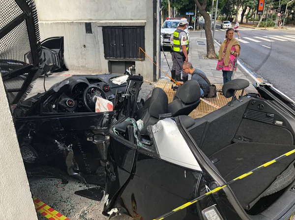 Autonehoda Oběťmi Sao Paulu Dubna2023 Sao Paulo Brazílie Řidič Který — Stock fotografie